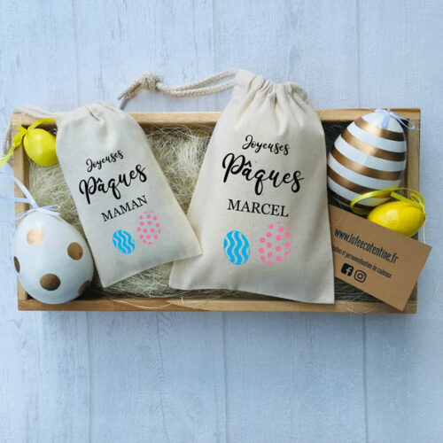 Pochon-coton-personnalisé-Joyeuses-Paques