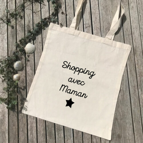 Tote bag Shopping avec Maman