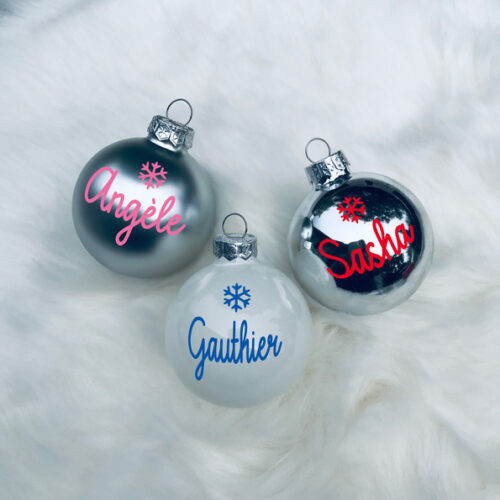 Boule de Noël tons argent