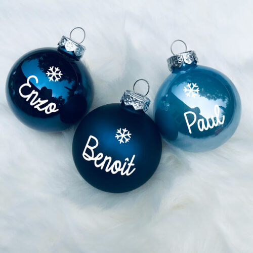 Boule de Noël tons bleus
