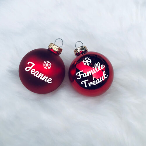 Boule de Noël en verre personnalisée