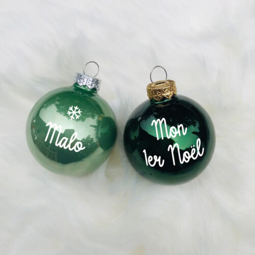 Boule de Noël tons vert