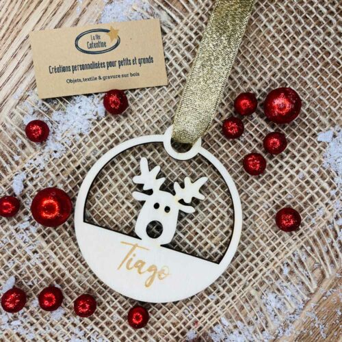 Décoration de Noël en bois Rennes