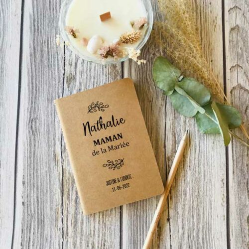 Carnet kraft Maman de la mariée