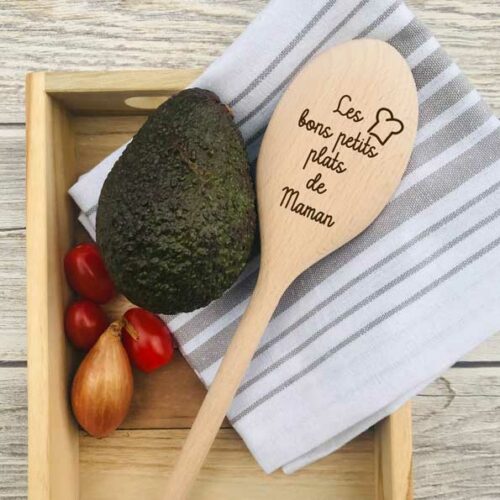 Cuillère bois personnalisée Les Petits plats