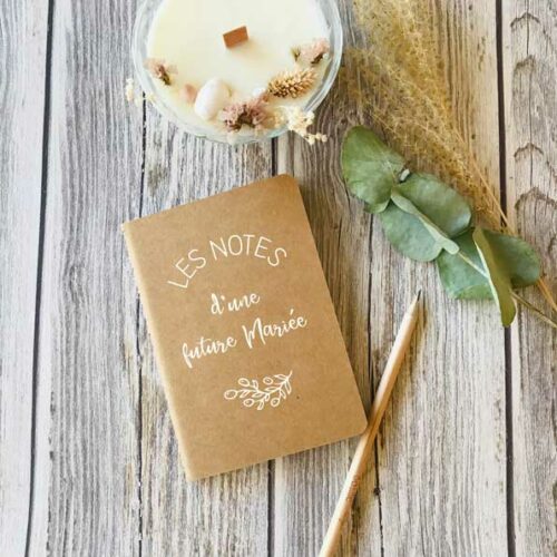 Carnet kraft Les notes d'une future mariée