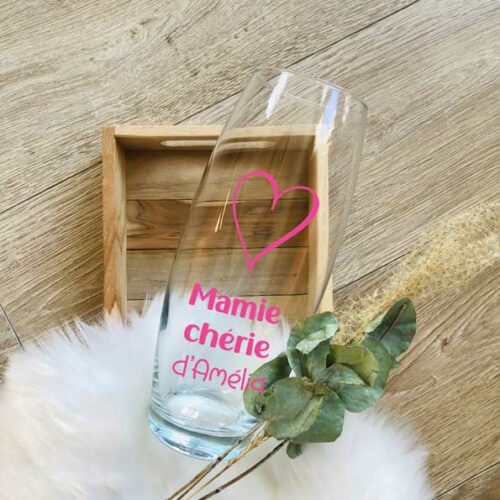 Vase Mamie chérie personnalisé