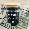 Bocal-et-Torchon-personnalise-Mamie de coeur
