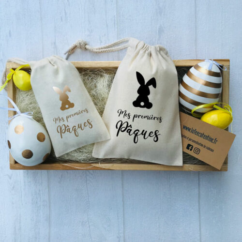 Pochon-coton-personnalisé-Mes-premières-Paques