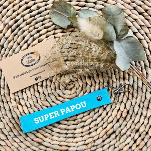 porte clé personnalisé bleu