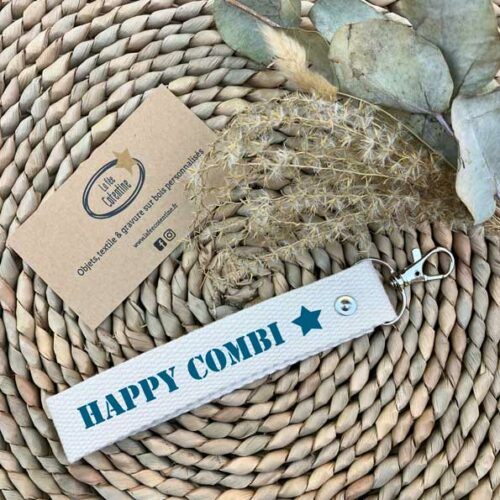 Porte clé personnalisé Beige