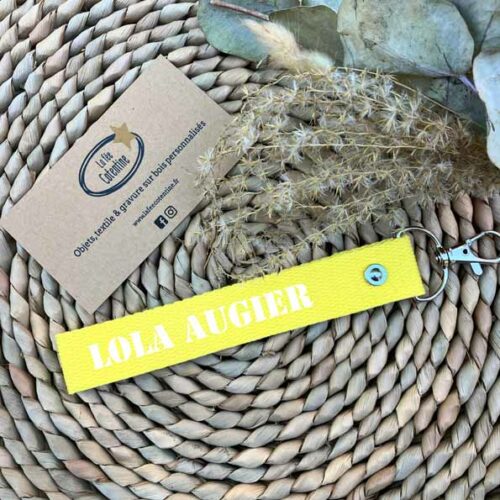 porte clé personnalisé jaune