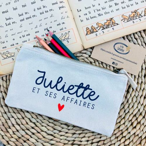 trousse écolier personnalisée