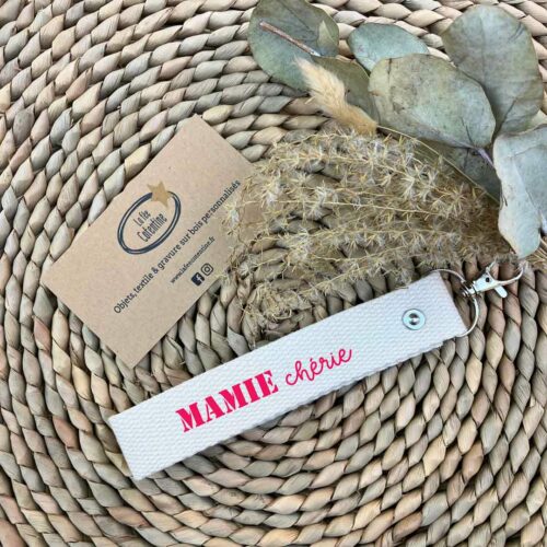 Porte-clé sangle Mamie Chérie