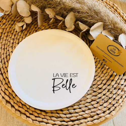 Plateau béton blanc