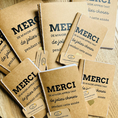 Carnet kraft Merci