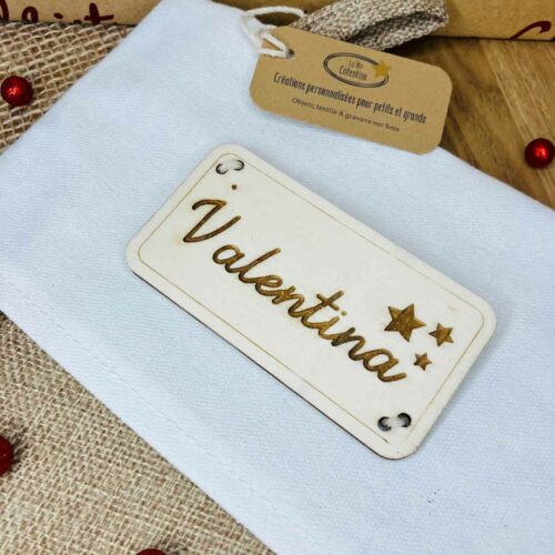 Botte de noël en coton- bois