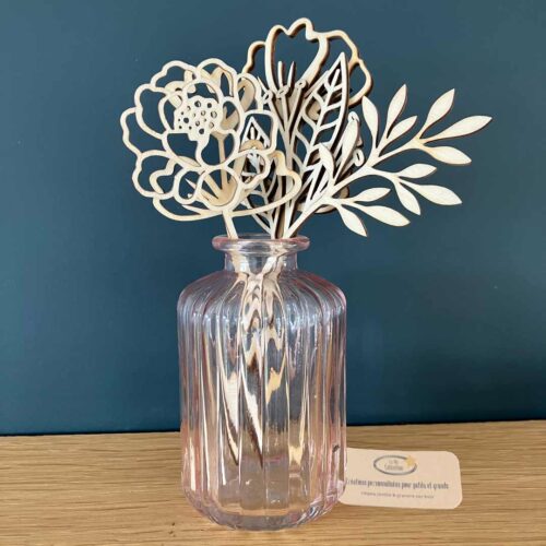 Bouquet de fleurs en bois