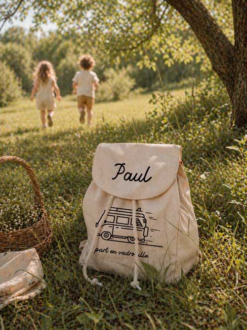 Sac à dos enfant personnalisable-modèle Vanlife