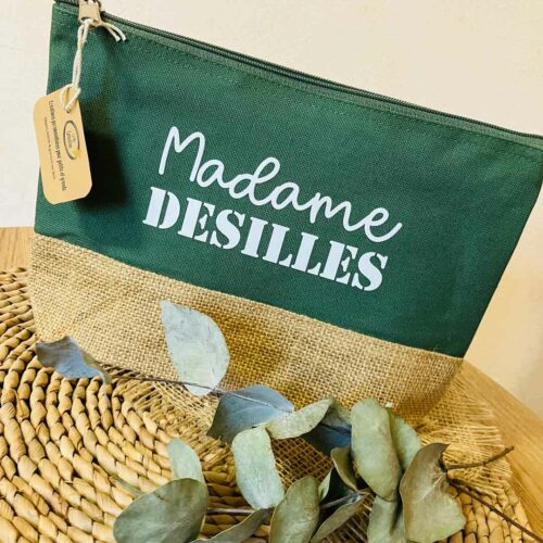 Trousse coton jute Madame