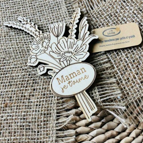 Bouquet de fleurs sauvages en bois