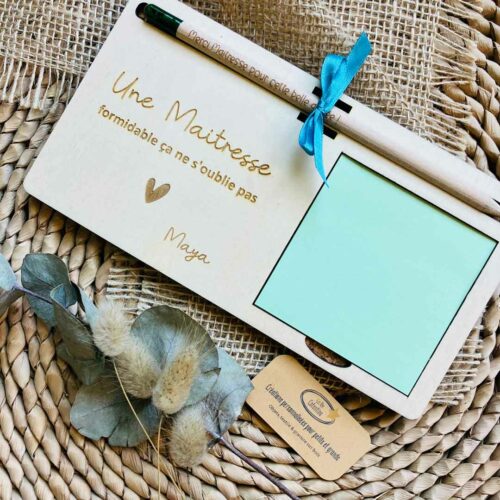 Kit de bureau Maitresse Maitre formidable avec post-it et crayon