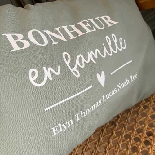 Coussin Bonheur en famille
