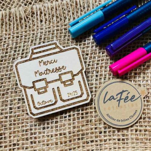 Magnet cartable merci maitresse