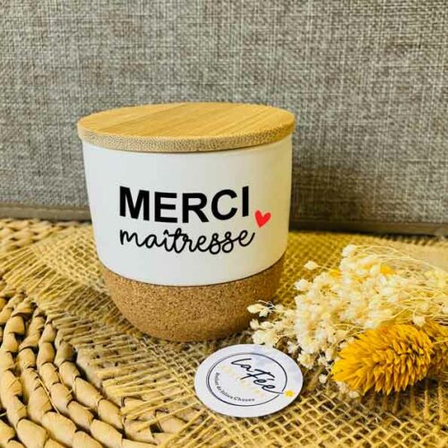 Bougie "Merci Maitresse"