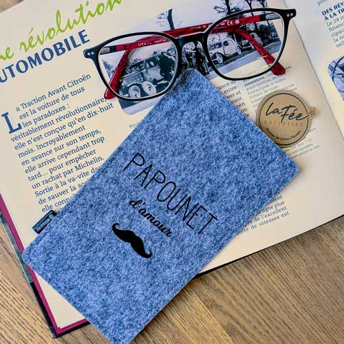 Etui à lunettes personnalisé Papi d'amour