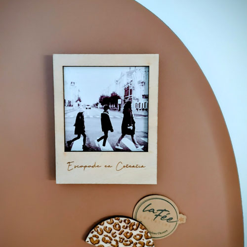 Magnet en bois format Polaroid