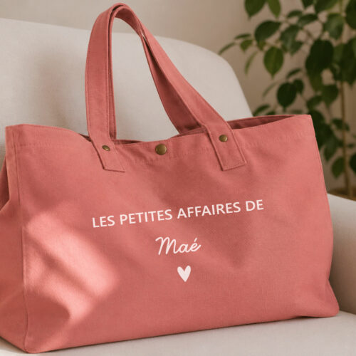 Sac-XXL-en-coton-délavé-rose-personnalisable