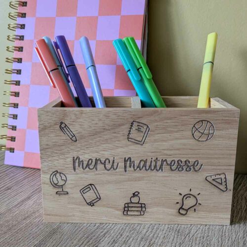 Pot à crayons "Merci Maitresse"