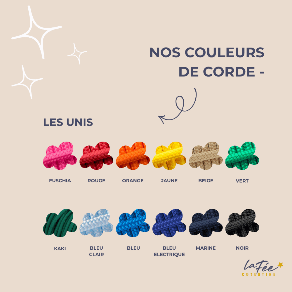 Coloris corde nautique pour porte clé