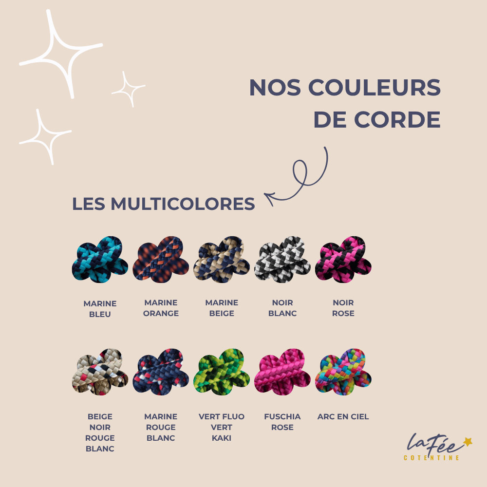 Coloris corde nautique pour porte clé
